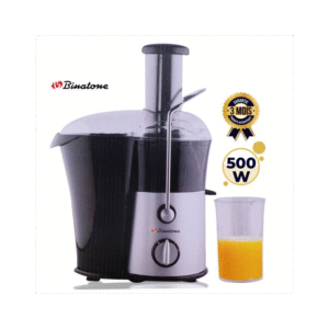 Extracteur de jus centrifuge Binatone - JE-580 - 500W - 65mm - 02 Vitesses + Pulse - Noir