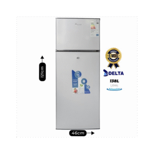 Réfrigérateur double battant Delta 138 litres -DRF-190 , A++ - Gris - Garantie : 03 mois