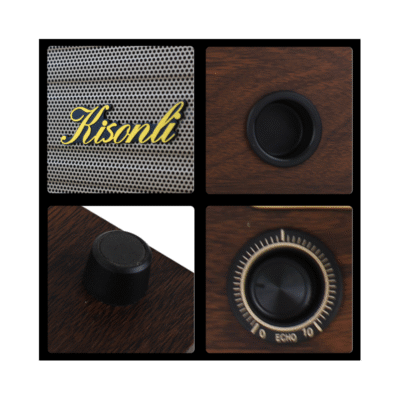 kisonli-g102-haut-parleurs-portable-bluetooth-retro-bois- Kisonli G102 haut-parleurs portable - bluetooth - rétro - Bois