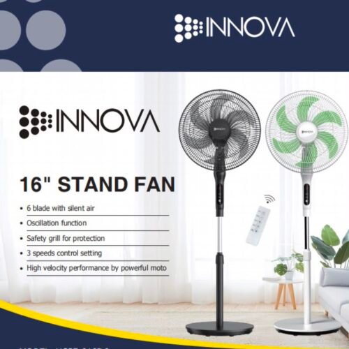 Ventilateur 16Pouces INNOVA - puissance 65W - 03 Vitesses - Fonction Oscillation