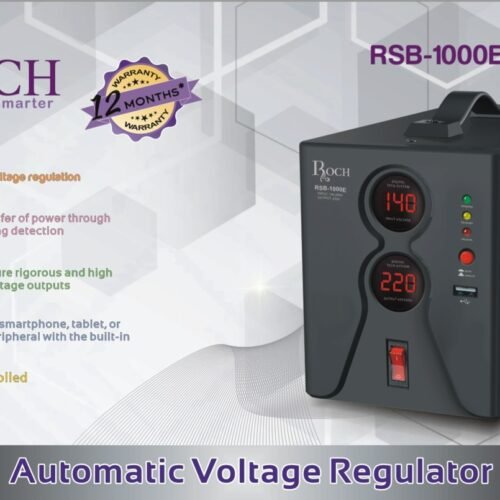 Régulateur de tension numérique ROCH -1000VA - USB -RSB-1000E - 220V/240V - USB