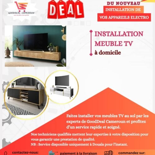 Installation des Meubles Tv Au sol prix du meuble compris entre Cent milles francs - deux cent vingt milles